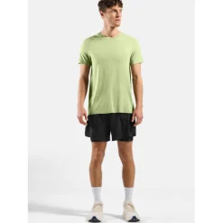 T-Shirts En Tops < Odlo Essentias Seamess Hardoopshirt Heren - shadow ime meange