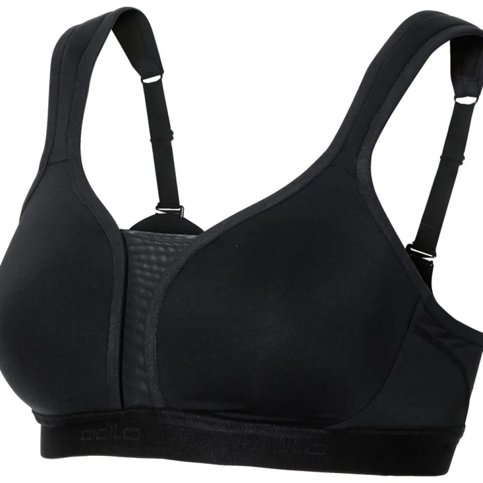 Odlo Padded High Sport-BH Dames - Cup D - zwart