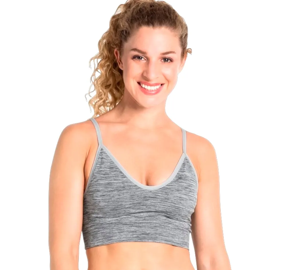 Odlo Padded Seamless Soft 2.0 Sport-BH Dames - light grey melange