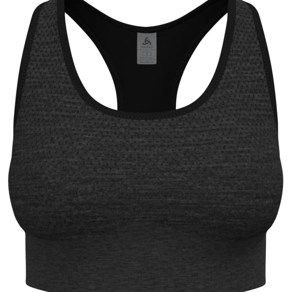 Odlo Seamless Medium-Support Sportbeha Dames - black melange