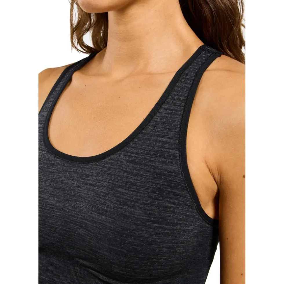 Odlo Seamless Medium-Support Sportbeha Dames - black melange