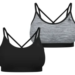 Odlo Seamless Soft-Support Omkeerbare Sportbeha Dames - zwart - grey melange