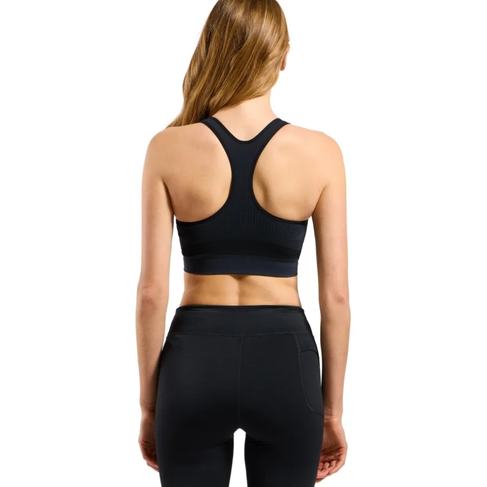 Odlo Seamless Zip High Support Sport-BH Dames - zwart