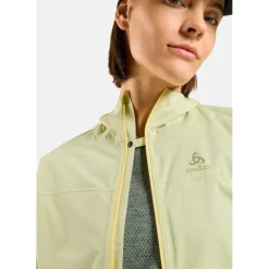 Odlo X-Alp Performance Knit Waterdichte Hardloopjack Dames - shadow lime