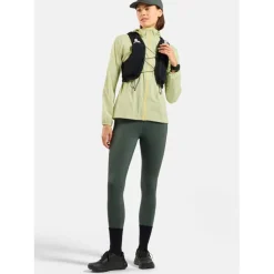 Odlo X-Alp Performance Knit Waterdichte Hardloopjack Dames - shadow lime