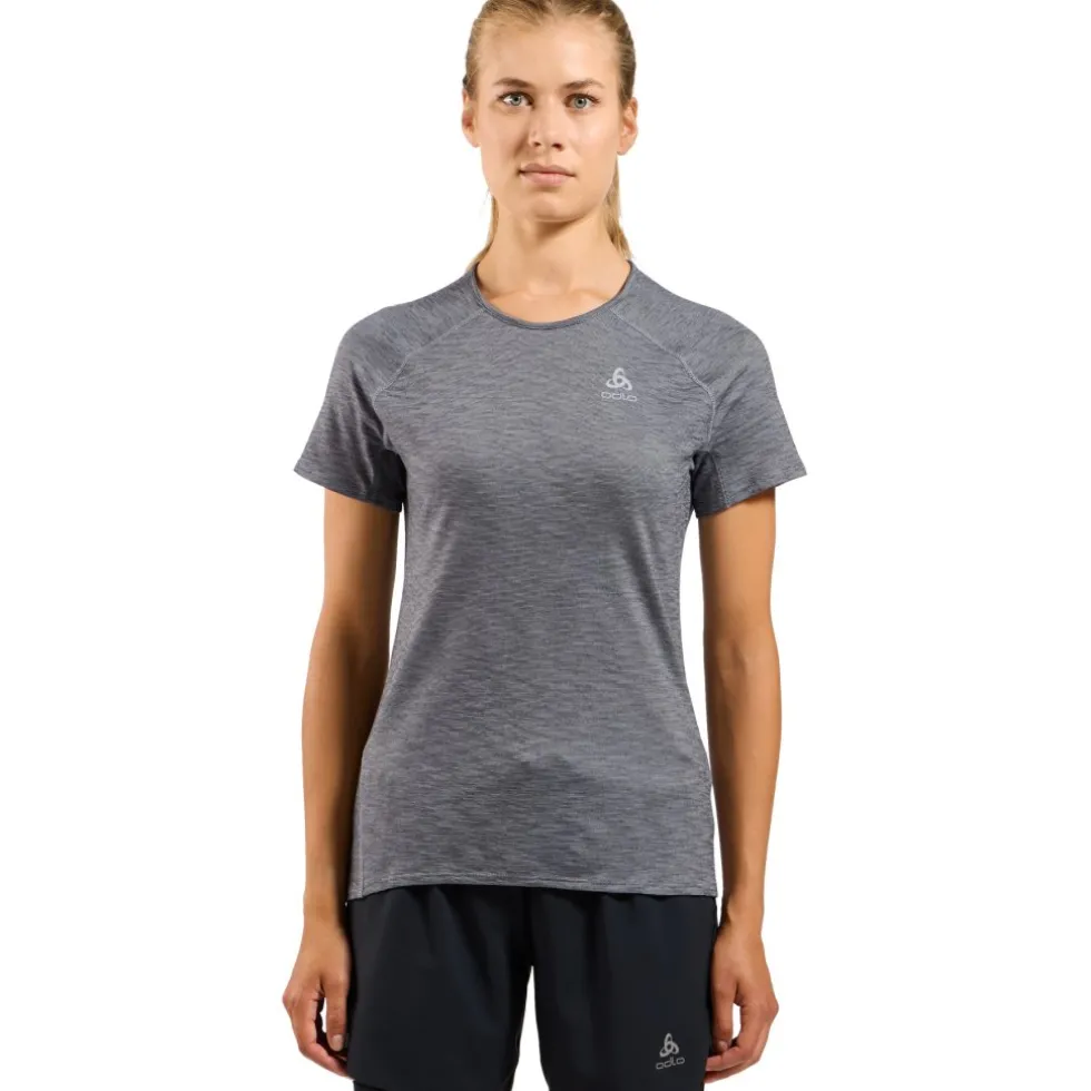 Odlo X-Alp Performance Wool 115 Trailrunning-Shirt Dames - grey melange