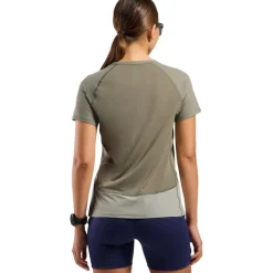 Odlo X-Alp Trailrunning T-Shirt Dames - agate gray - vetiver