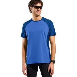 Odlo X-Alp Trailrunning T-Shirt Heren - dazzling blue - mazzarine blue