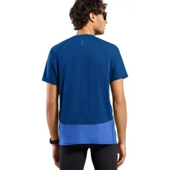 Odlo X-Alp Trailrunning T-Shirt Heren - dazzling blue - mazzarine blue