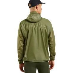 Odlo Zeroweight Dual Dry Performance Knit Waterdichte Hardloopjas Heren - guacamole