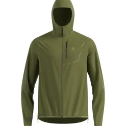 Odlo Zeroweight Dual Dry Performance Knit Waterdichte Hardloopjas Heren - guacamole