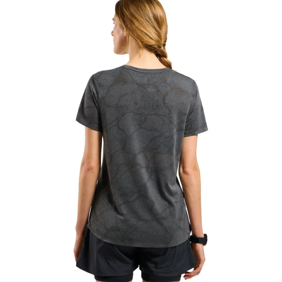 Odlo Zeroweight Engineered Chill-Tec Hardloopshirt Dames 315201 - black melange