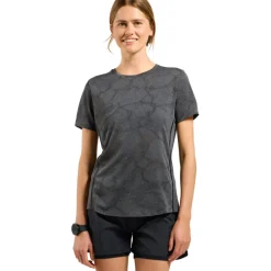 Odlo Zeroweight Engineered Chill-Tec Hardloopshirt Dames 315201 - black melange