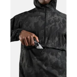 Odlo Zeroweight Hyper Print Hardloopanorak met capuchon voor heren - black