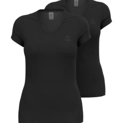 Odlo Active Everyday V-Neck Hemd met Korte Mouwen Dames - Set van 2 - zwart
