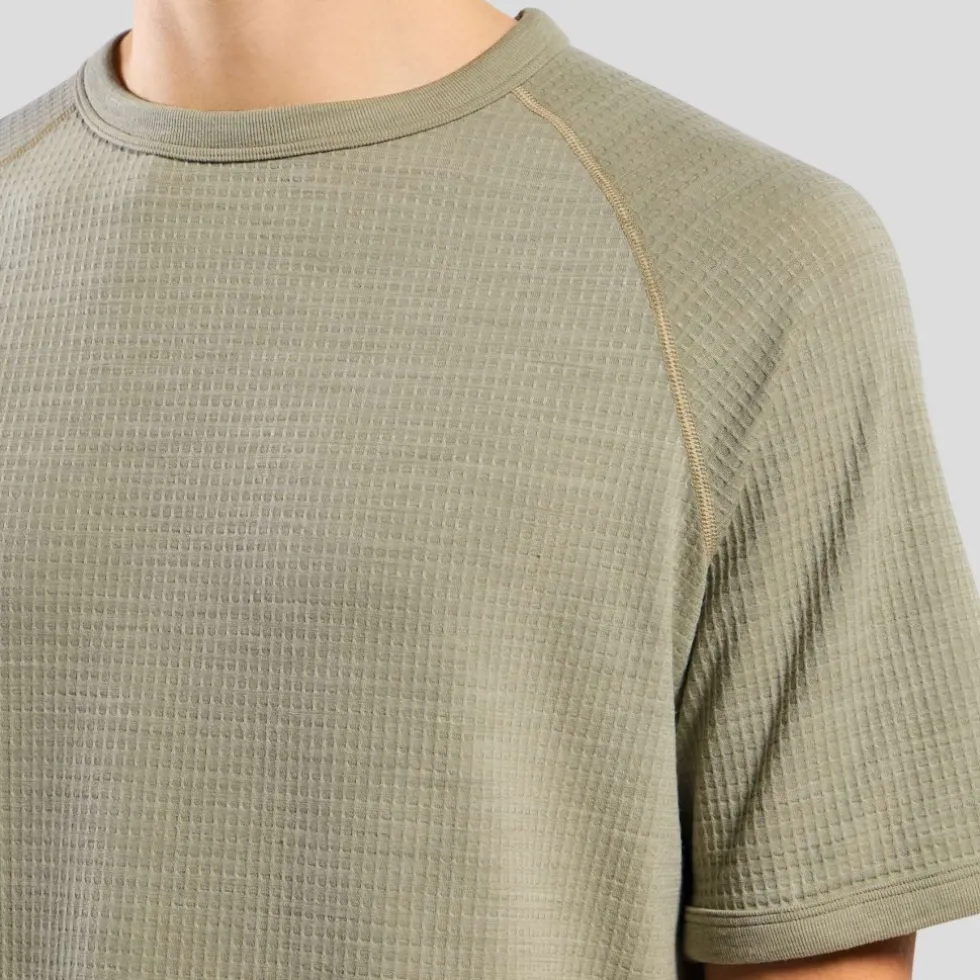 Odlo Ascent Merino-Blend Waffle T-Shirt Heren - agate gray