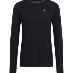 Odlo Natural Merino 200 Crew Neck Hemd met Lange Mouwen Heren - zwart