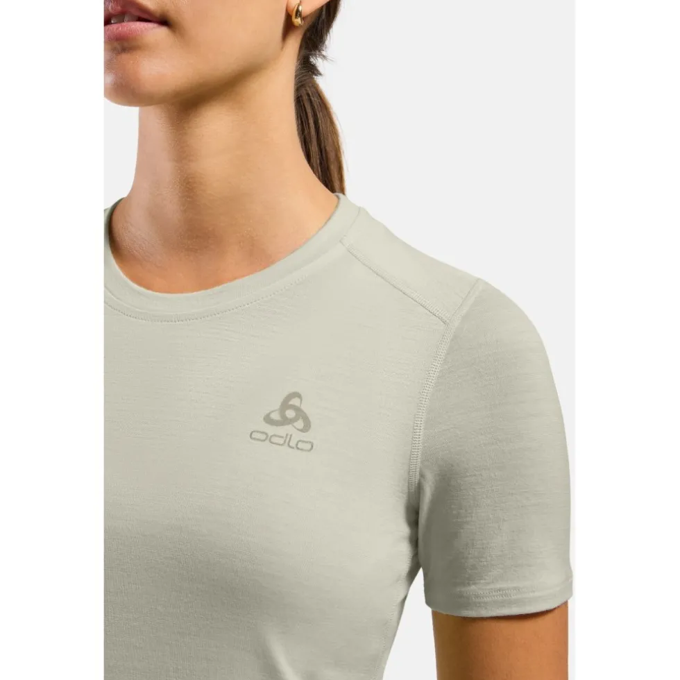 Odlo Natural Merino 160 Hemd met Korte Mouwen Dames - agate gray