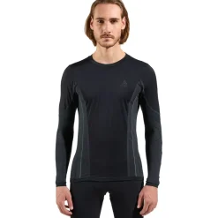 Ondershirts < Odlo Performance Windshield Light Fietsondertop met Lange Mouwen Heren - zwart - concrete grey