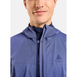 Odlo X-Alp Performance Knit Waterdichte Hardloopjack Heren - skipper blue