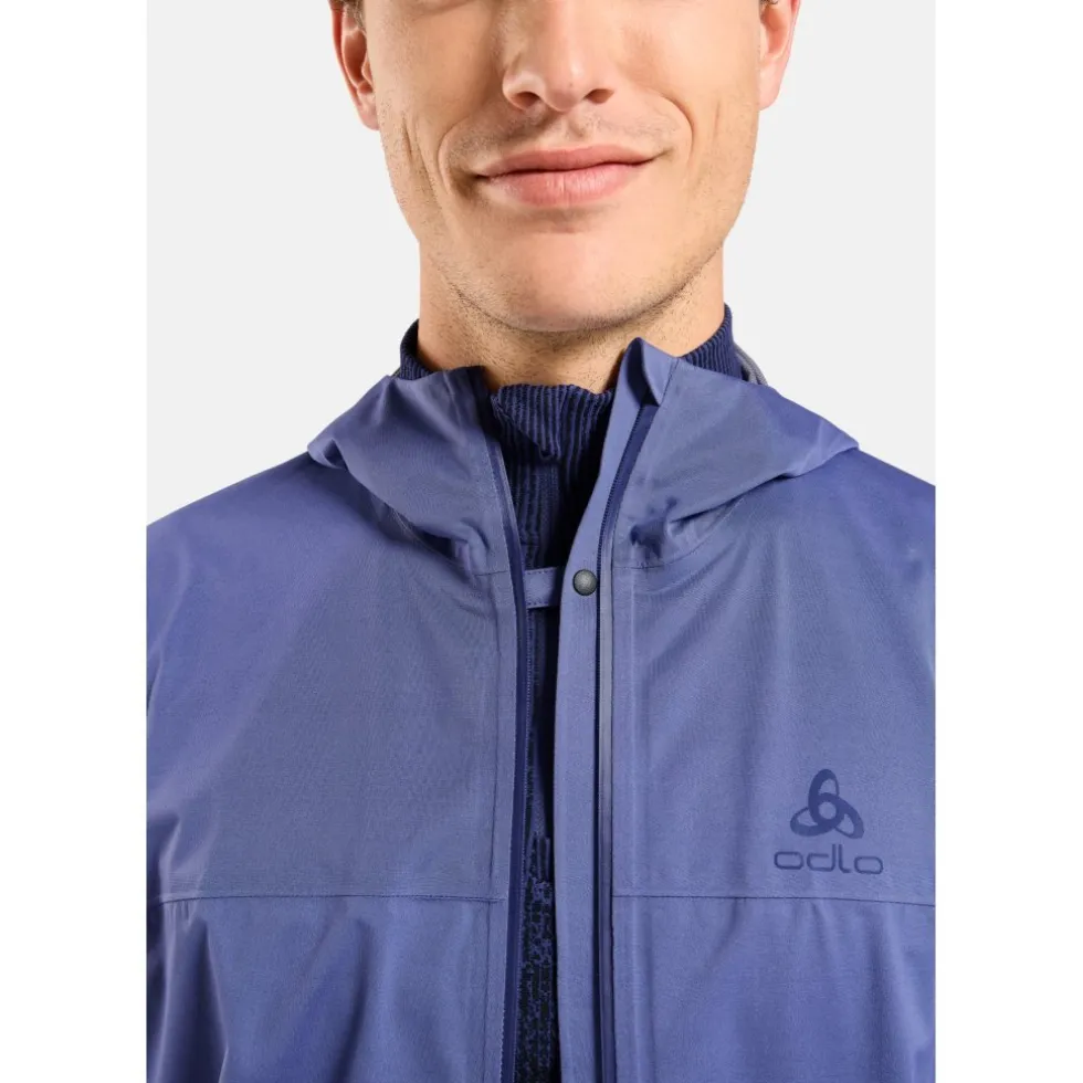 Odlo X-Alp Performance Knit Waterdichte Hardloopjack Heren - skipper blue