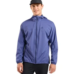 Odlo X-Alp Performance Knit Waterdichte Hardloopjack Heren - skipper blue