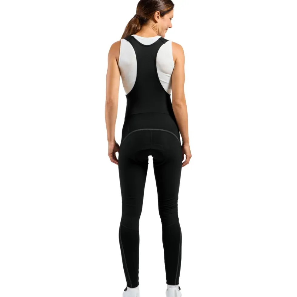Odlo Zeroweight X-Warm Fietsbroek met Bretels Dames - zwart