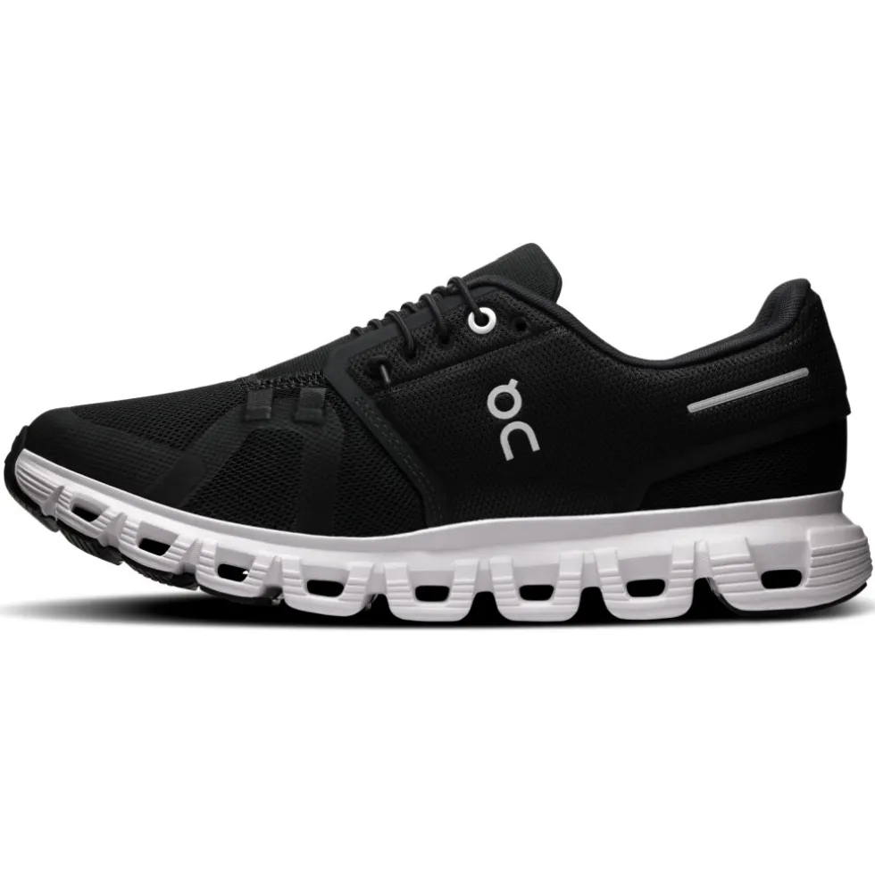 On Cloud 6 Schoenen Dames - Breed - Zwart | Wit