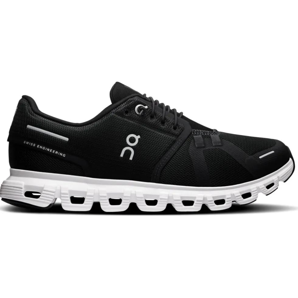 On Cloud 6 Schoenen Dames - Breed - Zwart | Wit