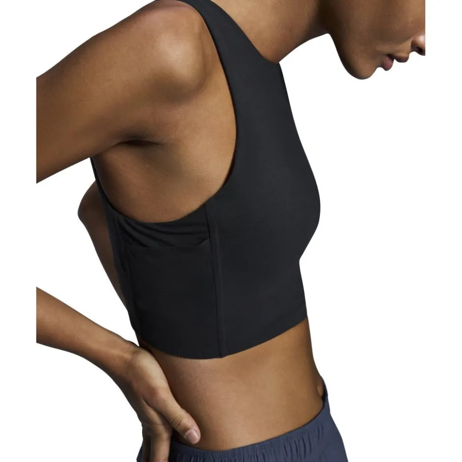 T-Shirts En Tops|T-Shirts & Tops < On Running On Core 2-In-1 Crop Top Dae - Zwart