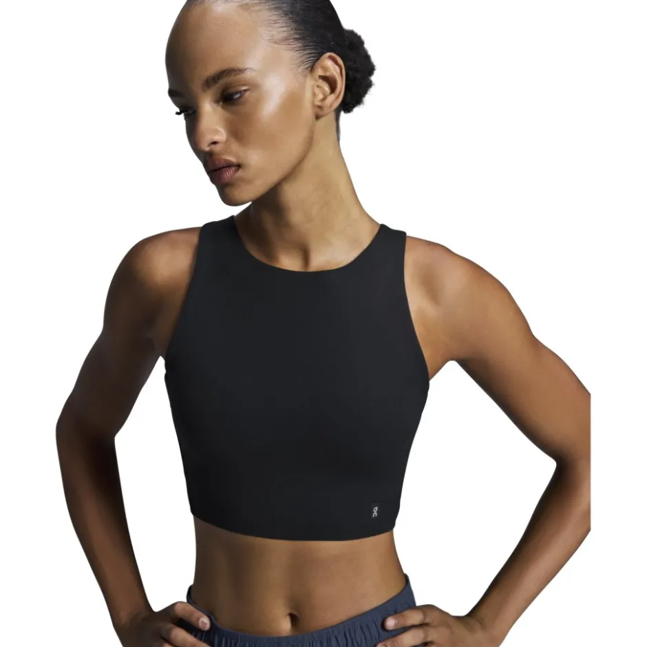 T-Shirts En Tops|T-Shirts & Tops < On Running On Core 2-In-1 Crop Top Dae - Zwart