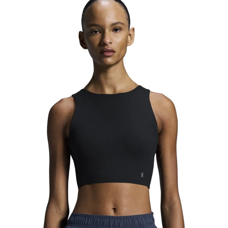 T-Shirts En Tops|T-Shirts & Tops < On Running On Core 2-In-1 Crop Top Dae - Zwart