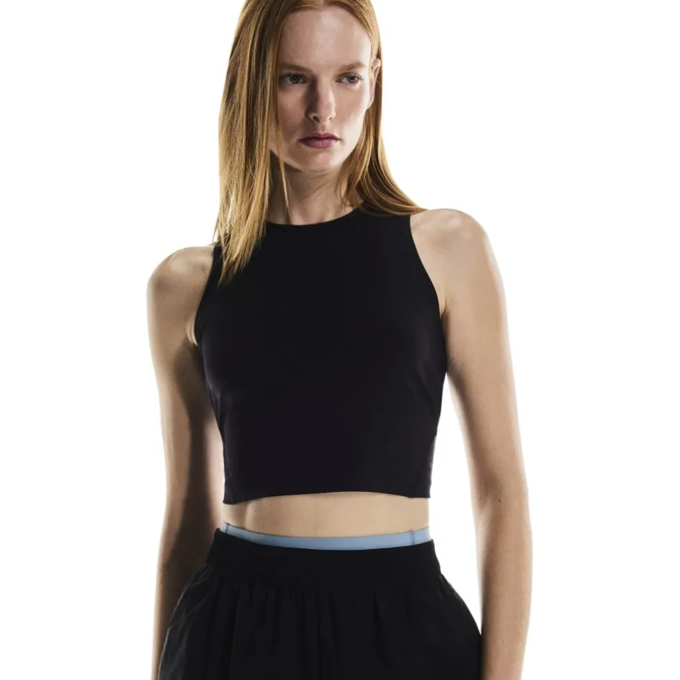 On Studio Crop Fitness top dames - Zwart