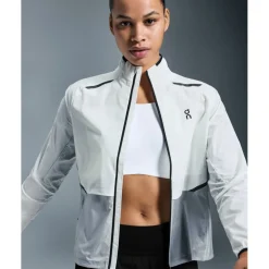 On Weather Hardloopjack Dames - White | Glacier