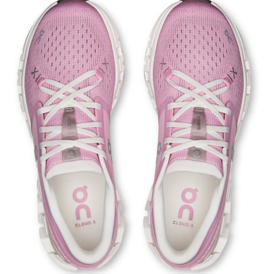 Fitness Schoenen|Schoenen < On Running On Cloud X 4 Dames Fitness-Schoenen - Petal | Sand