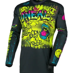 O'Neal Element Fietsshirt met Lange Mouwen Kinderen - RANCID V.26 black/neon yellow