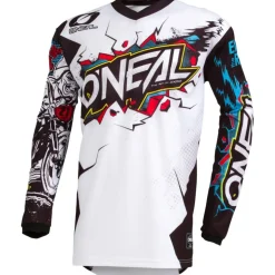 O'Neal Element Fietsshirt met Lange Mouwen Kinderen - VILLAIN V.19 wit