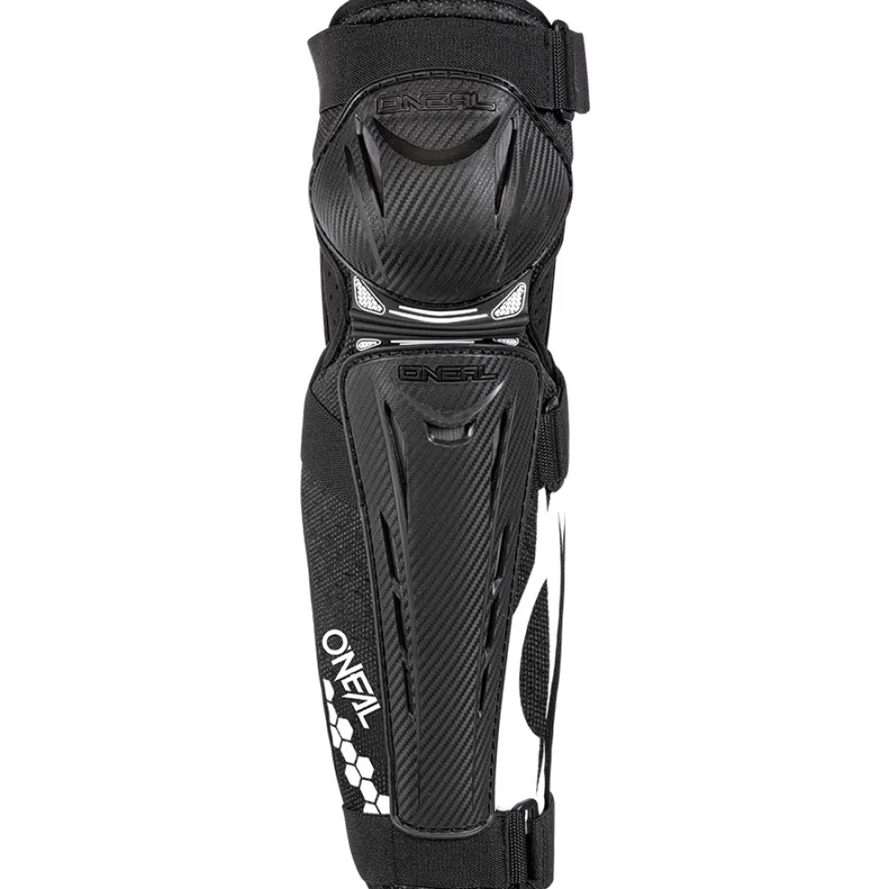 O'Neal Trail FR Carbon Look Kniebeschermer/Scheenbeschermer - V.20 zwart/wit