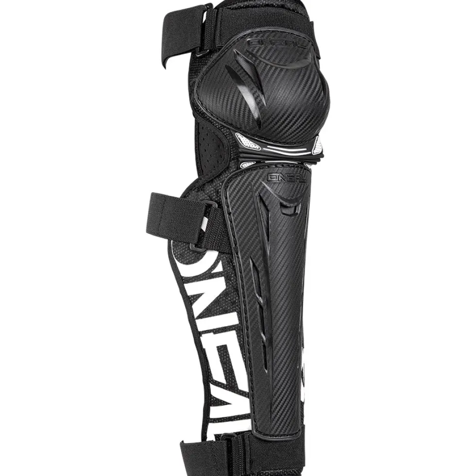 O'Neal Trail FR Carbon Look Kniebeschermer/Scheenbeschermer - V.20 zwart/wit