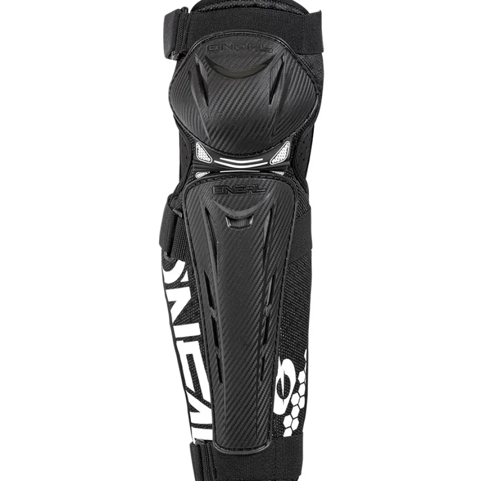 O'Neal Trail FR Carbon Look Kniebeschermer/Scheenbeschermer - V.20 zwart/wit