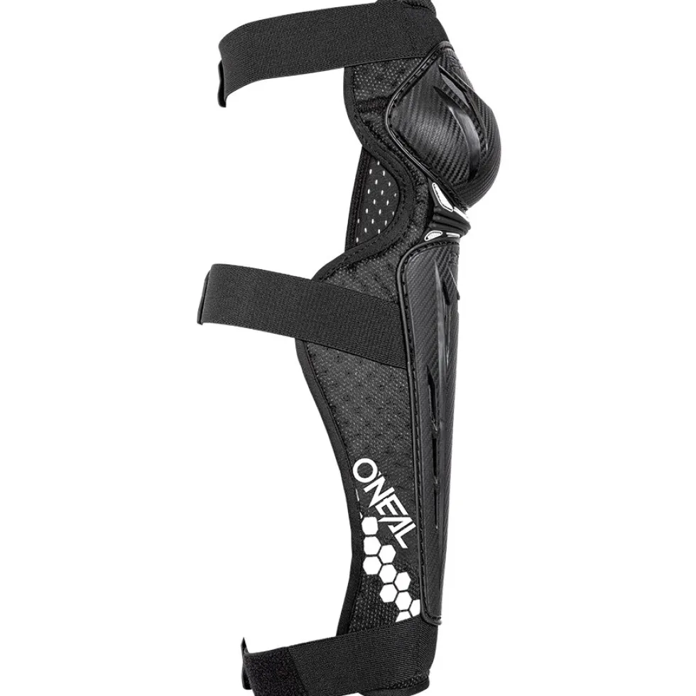 O'Neal Trail FR Carbon Look Kniebeschermer/Scheenbeschermer - V.20 zwart/wit