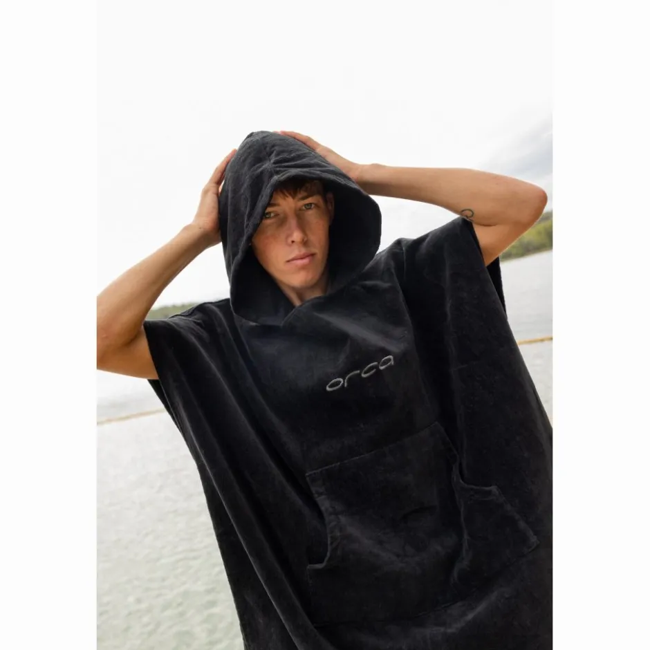 Zwemhulpmiddelen|Accessoires < Orca Katoen Badponcho - zwart