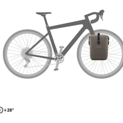 Bagagedragertassen < ORTLIEB Gravel-Pack Single QL3.1 Fietstas - 14.5L - dark sand