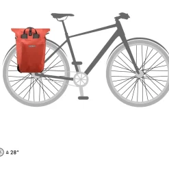 Bagagedragertassen < ORTLIEB Vario PS QL2.1 Fietstas / Rugzak - 26L - rooibos