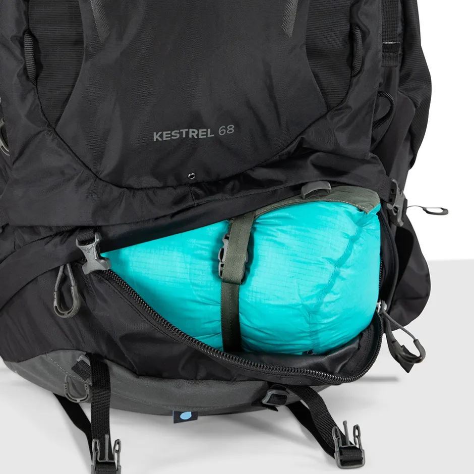 Rugzakken & Drinksystemen < Osprey Kestrel 68 Rugzak - S/M - Zwart