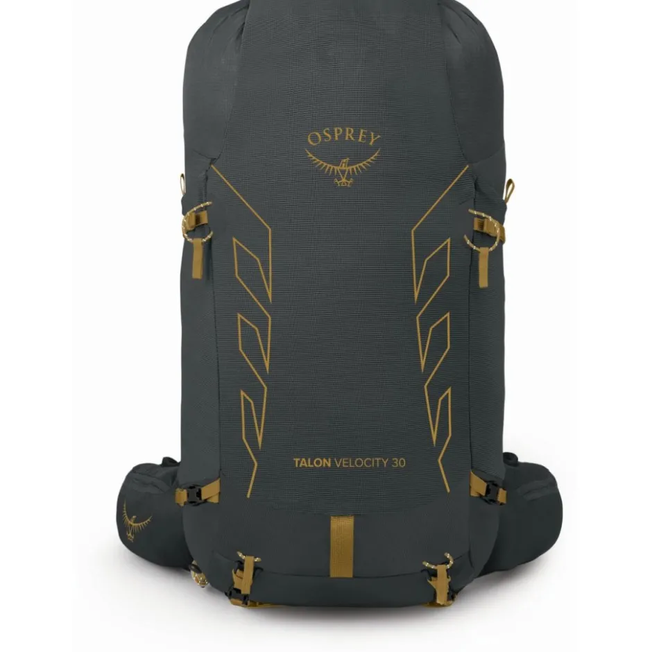 Rugzakken & Drinksystemen|Drinkrugzakken < Osprey Talon Velocity 30 Rugzak - S/M - Dark Charcoal/Tumbleweed Yellow