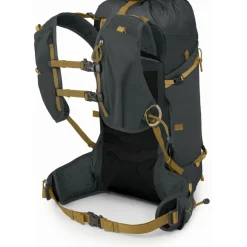 Rugzakken & Drinksystemen|Drinkrugzakken < Osprey Talon Velocity 20 Rugzak - L/XL - Dark Charcoal/Tumbleweed Yellow