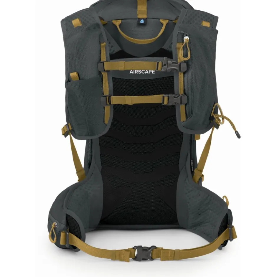 Rugzakken & Drinksystemen|Drinkrugzakken < Osprey Talon Velocity 20 Rugzak - L/XL - Dark Charcoal/Tumbleweed Yellow