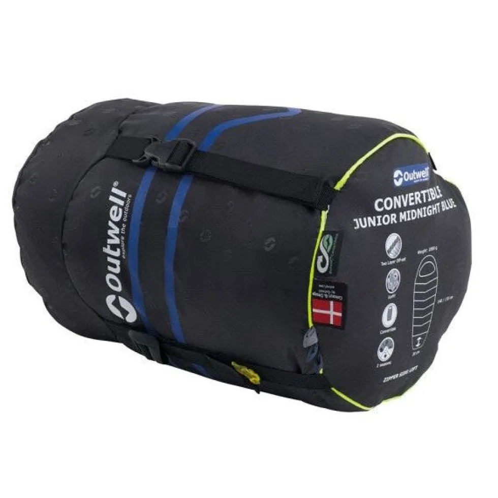 Outwell Convertible Junior Kinderslaapzak - Midnight Blue