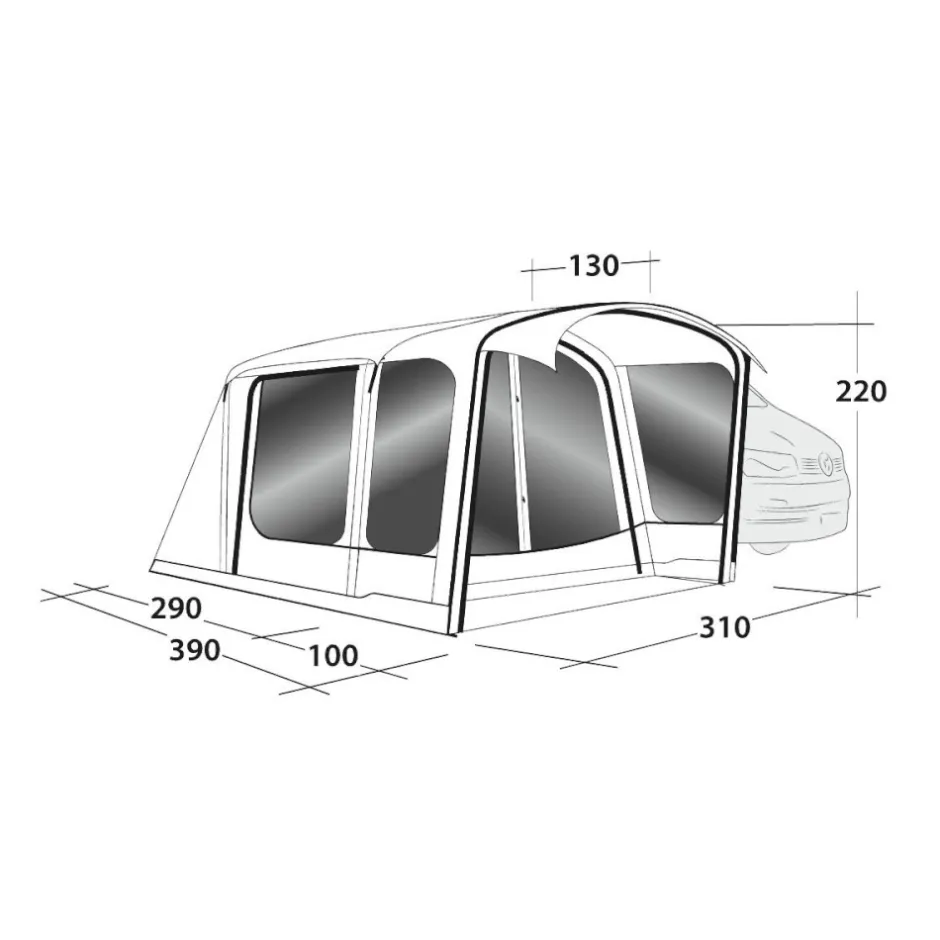 Tenten, Tarps & Hangmatten < Outwell Jonesville 290SA Flex Voortent - groen